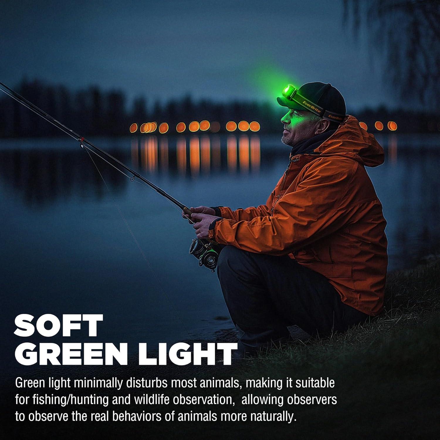 image:imageEverBrite Rechargeable Headlamp 700 Lumens Head lamp for Adults 6 Modes with WhiteRedGreen Light 60 Adjustable LED Headlight for Hunting Running and Hiking